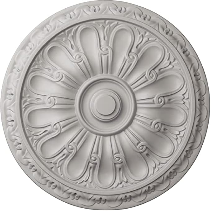 CM16KIUWF KIRKE CEILING MEDALLION, 15 3/4"OD X 5/8"P (FITS CANOPIES UP TO 3 3/4"), HAND-PAINTED ULTRA PURE WHITE - Image 1