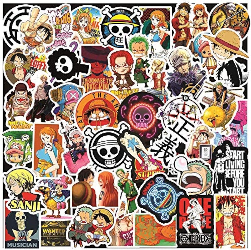 Cleaner resistant One piece stickers 100 pack luffy anime stickers for teens kids waterproof vinyl stickers for water bottles laptop Wide usage compatibility