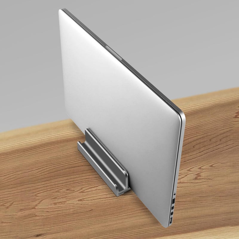 Aluminum Vertical Laptop Stand Adjustable 3 Slot Holder for Desktop Laptop Tablet Phone - Image 4