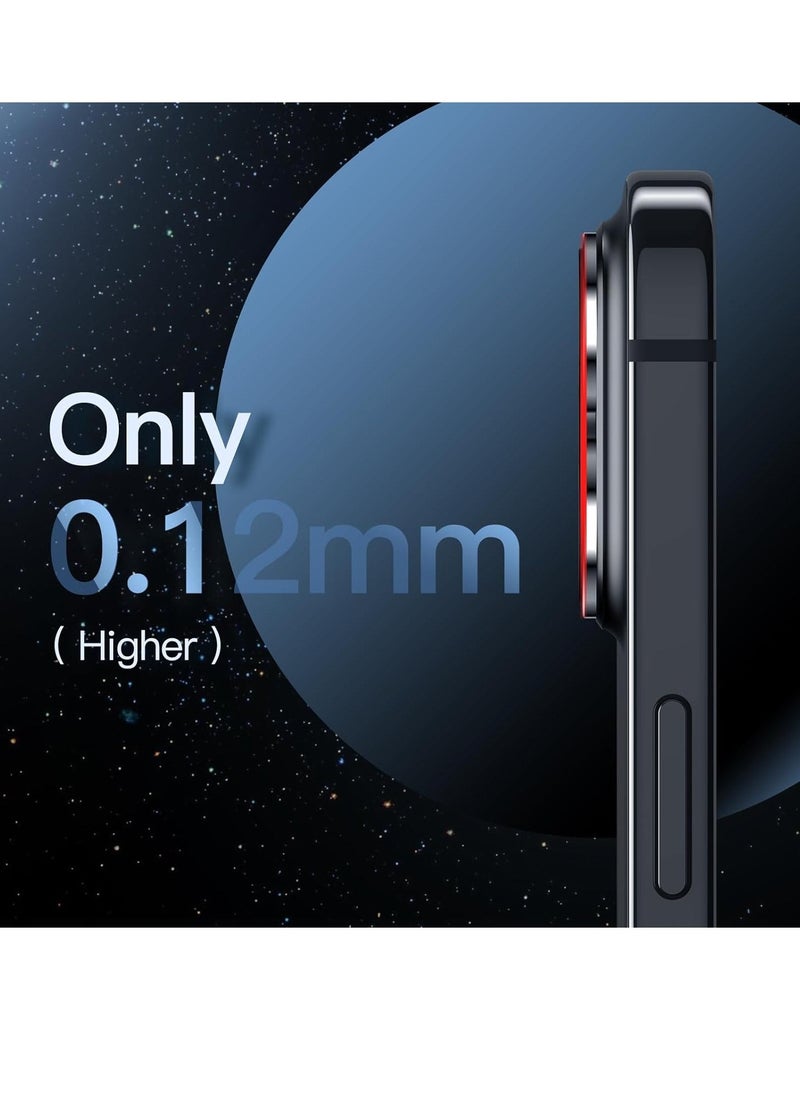 Raxoom Camera Lens Protector for iPhone 14 Pro 6.1-Inch and iPhone 14 Pro Max 6.7-Inch, Full Coverage 9H Tempered Glass Ring Cover, Matte Metal Plate, Case Friendly, 1-Pack (Space Black) - Image 4