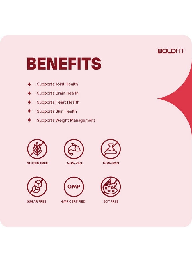 BOLDFIT Boldfit Fish Oil Capsules Fish Oil Omega 3 Capsules for Men and Women Triple Strength Omega 3 Fish Oil 550 Mg EPA & 350 Mg DHA Triple Strength Fish Oil for Brain, Bones & Joint Support - 60 Capsules  - Image 5
