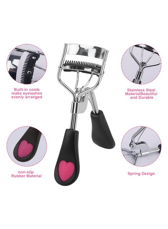 CfoPiryx 14 Pcs Eyelash Curler Set 3 In 1 Eyelash Curler With Built In Comb Include Eyelash Curler Eyelash Comb Eyebrow Brush And Refill Pads Eyelash Applicator Tool For Women (Size:14 Pcs/Set) - Image 3
