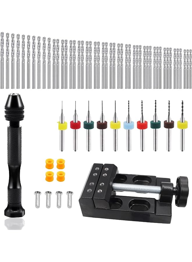 IAF Pieces Pin Vises Mini Twist Drill Bits Set Hand Drill Bits Micro with Precision Hand Pin Vise Rotary Tools for Wood,Jewelry, Plastic etc - Image 1