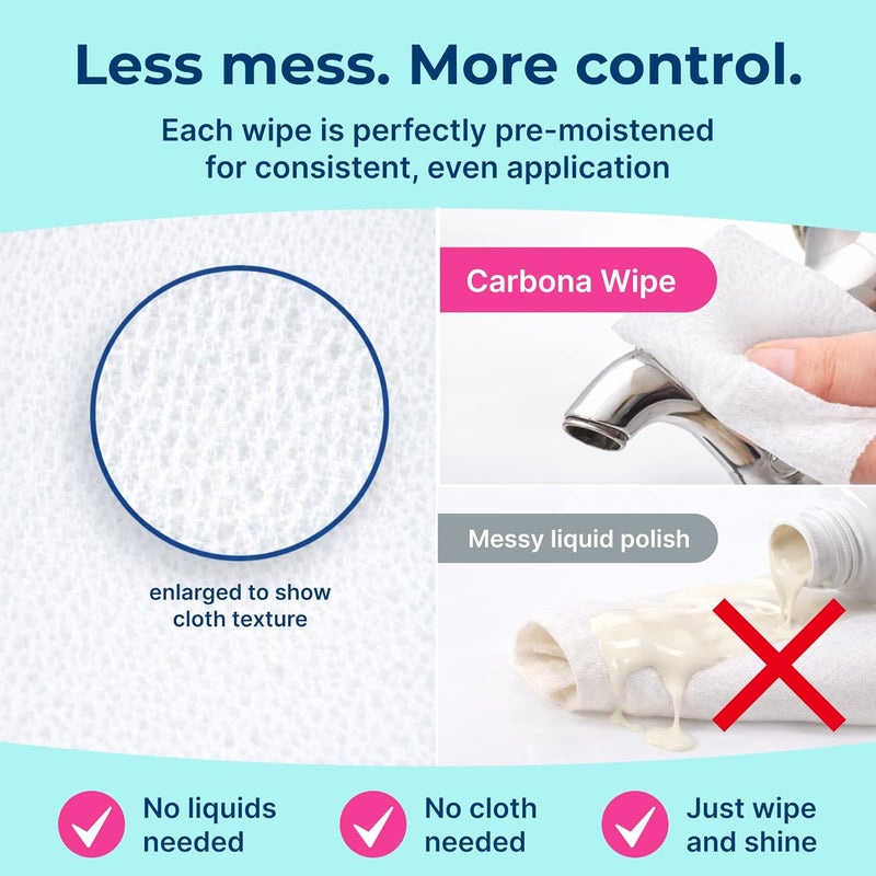 Carbona Silver Wipes | Metal Cleaner & Polish | 12 Wipes, 1 Pack - Image 5