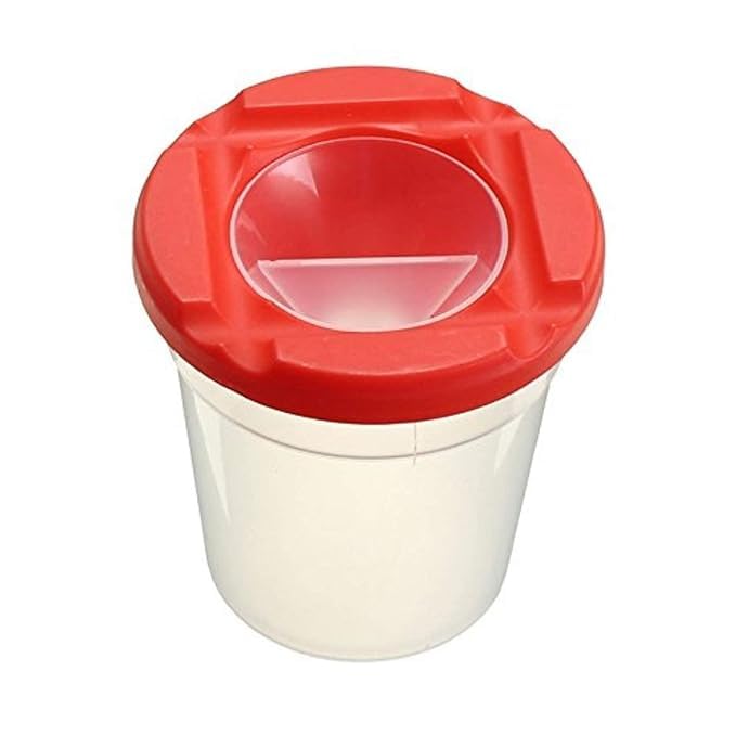 LUOSHI 5pcs Paint Brush Holder Multicolor Painting Water Pots and Wash Tanks for Watercolor and Acrylic Art - Image 4