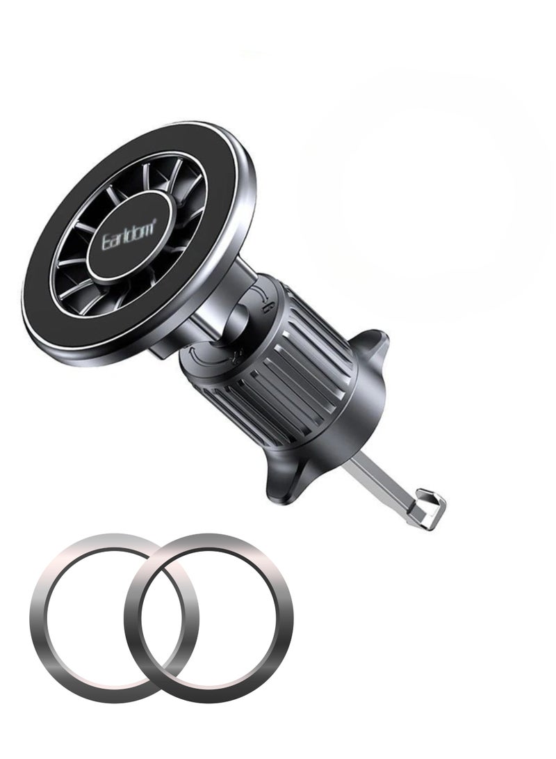 أيرلدوم حامل هاتف متطور من الجيل 2024، مناسب لفتحة تهوية السيارة، حامل هاتف محمول فائق الثبات مع قاعدة شفط قوية، مناسب لهواتف iPhone 16/15 Series، وGalaxy S24 S23، وXiaomi باللون الأسود - Image 1