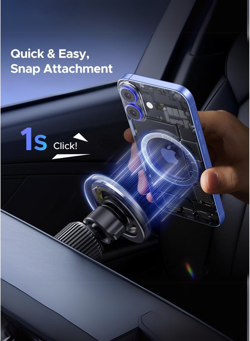 أيرلدوم حامل هاتف متطور من الجيل 2024، مناسب لفتحة تهوية السيارة، حامل هاتف محمول فائق الثبات مع قاعدة شفط قوية، مناسب لهواتف iPhone 16/15 Series، وGalaxy S24 S23، وXiaomi باللون الأسود - Image 2