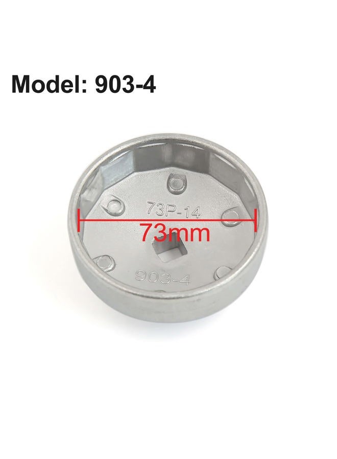 uxcell A16041800ux1249 14 Flutes 73mm Inside Dia Cap Type Car Oil Filter Wrench Cup for Lexus - Image 2