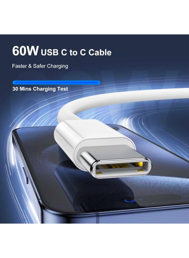 كابل شحن سريع USB-C بقوة 60 واط (1 متر) - نقل بيانات عالي السرعة - تصميم متين مضفر - Image 3