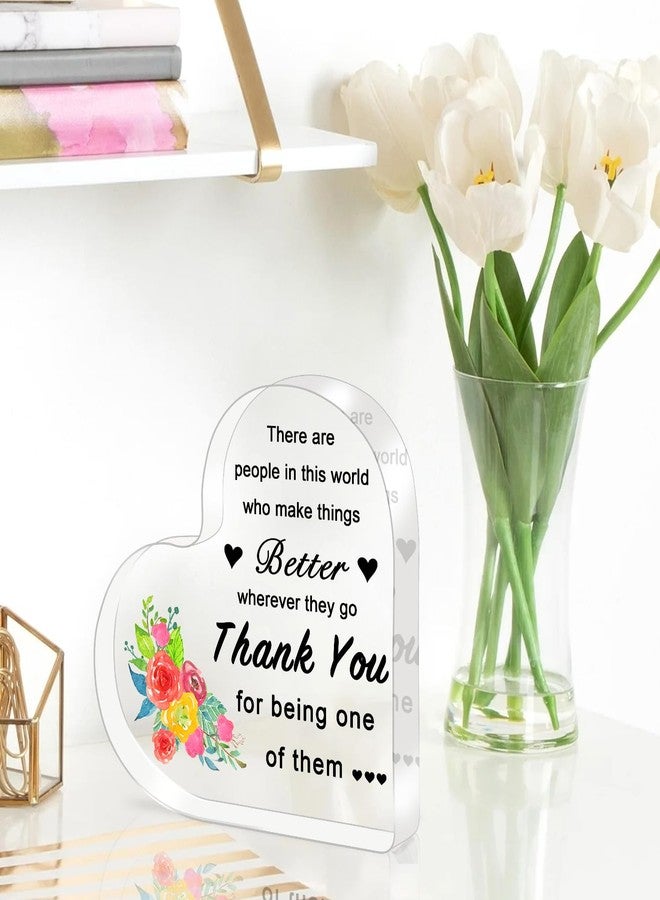 ilifemate Thank You Gifts Acrylic Heart Keepsake - Inspirational Appreciation Gift for Women, Men, Employees, Nurses, Teachers, Boss, Manager, Coworkers - 4x4x0.4” Desk Decor for Farewell, Retirement, Admin Day - Image 3