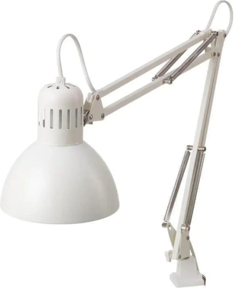 Ikea Tertial White Study Table Lamp Adjustable