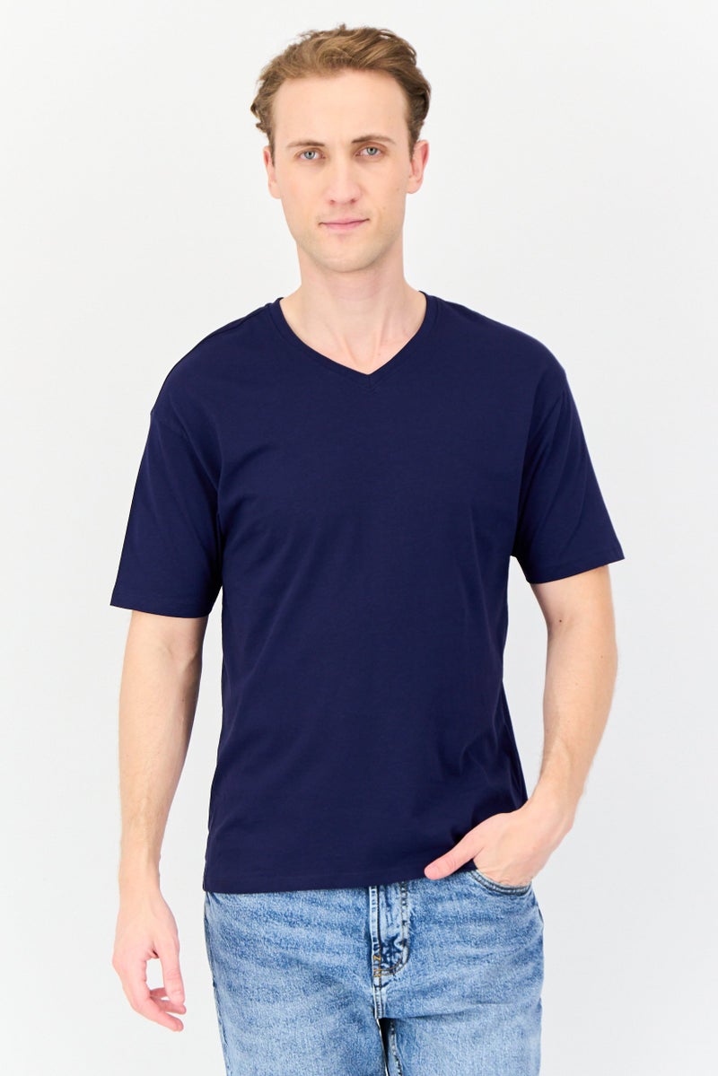 English Laundry Men 2 Pack V Neck Short Sleeves Solid T-Shirts, Multicolor - Image 1