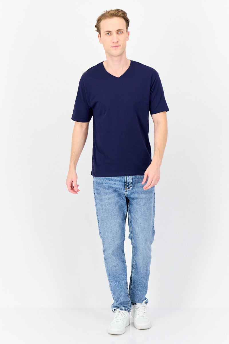 English Laundry Men 2 Pack V Neck Short Sleeves Solid T-Shirts, Multicolor - Image 4