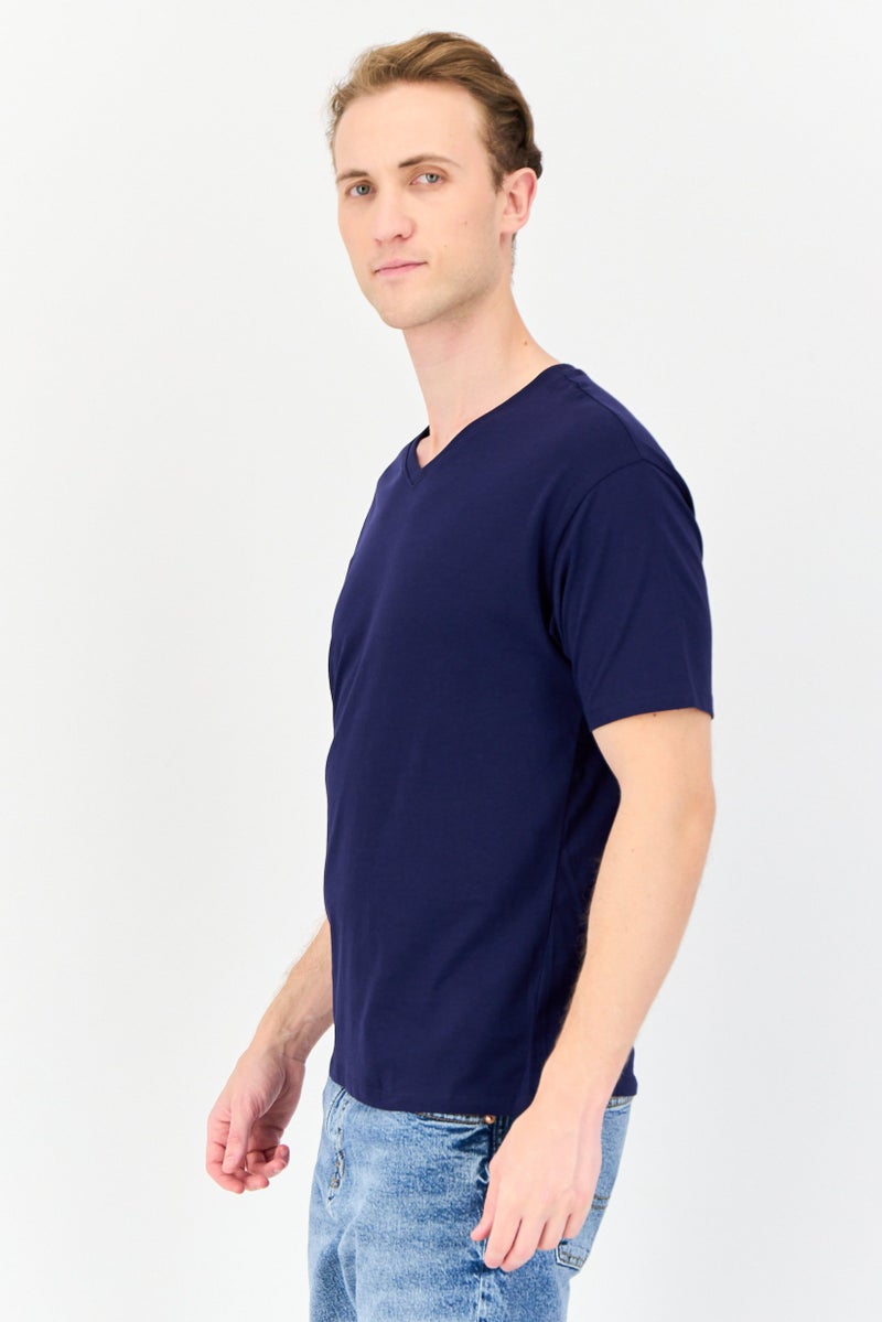 English Laundry Men 2 Pack V Neck Short Sleeves Solid T-Shirts, Multicolor - Image 2