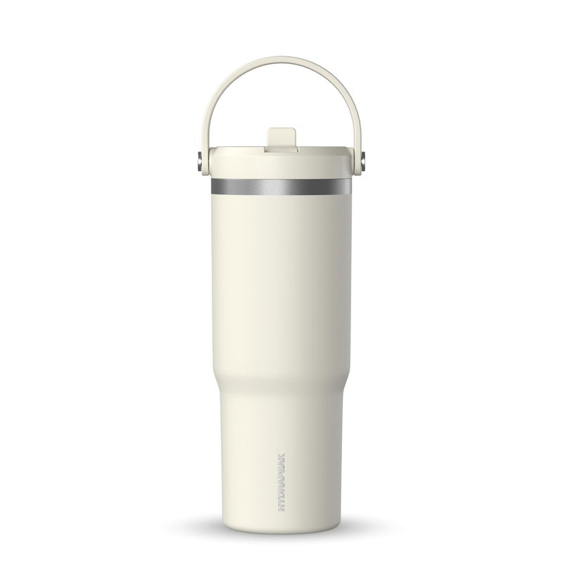 Hydrapeak Nomad 32 oz Tumbler with Handle and Straw Lid, Leakproof, Double Insulated, 32oz Cup Stainless Steel (Ivory) - Image 1