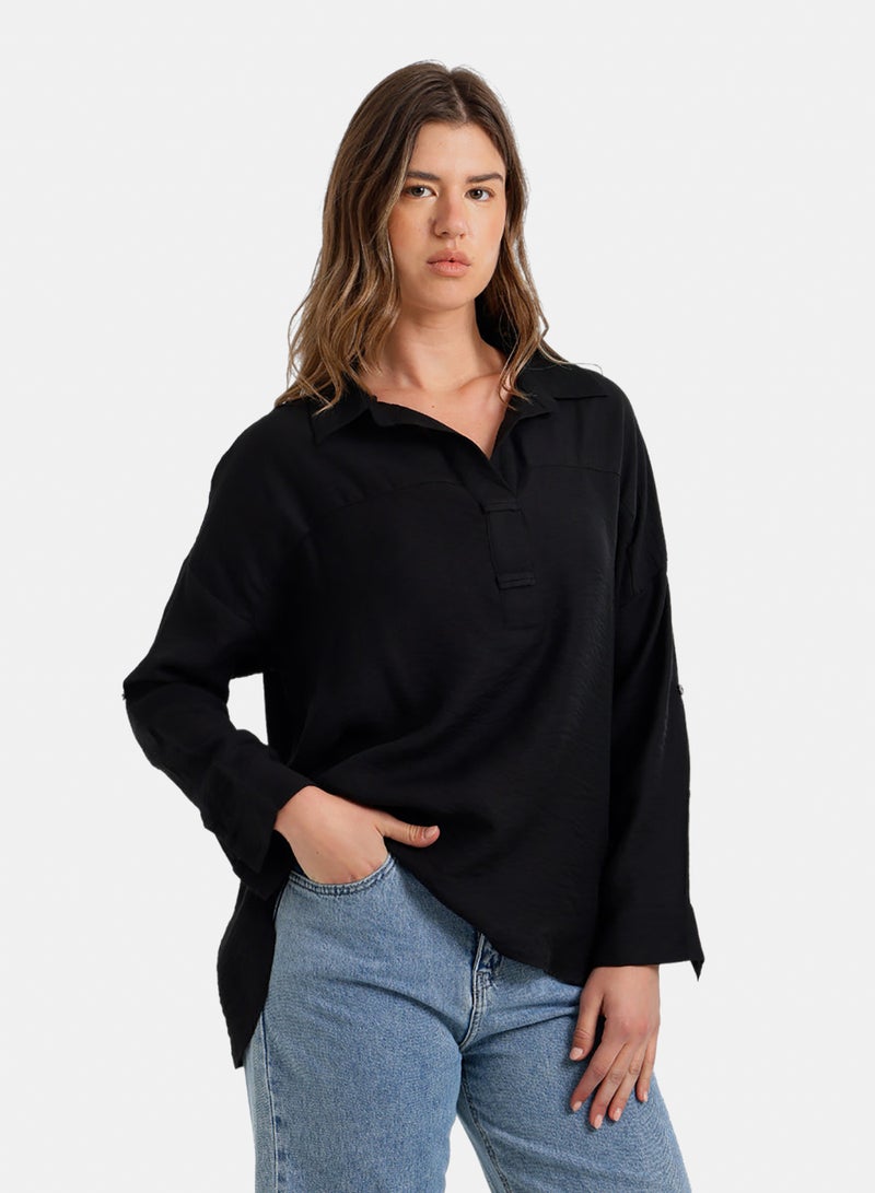 Carina Relaxed High-Low Blouse - Image 2