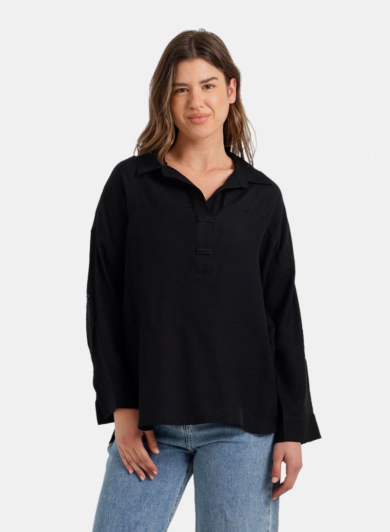 Carina Relaxed High-Low Blouse - Image 1