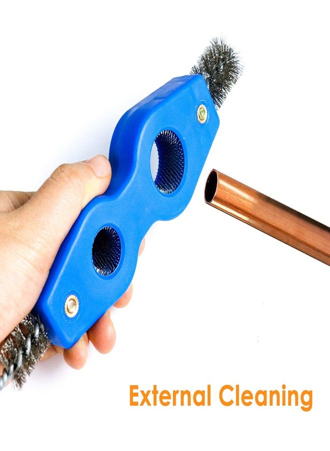LBG Products مجموعة منظف ومثقب أنابيب النحاس من LBG Products، فرشاة تنظيف أنابيب النحاس الداخلية والخارجية ومثقب الأنابيب، مجموعة أدوات تنظيف الأنابيب 4 في 1 لأنابيب PVC وPPR والنحاس والألومنيوم، قطعتان - Image 4
