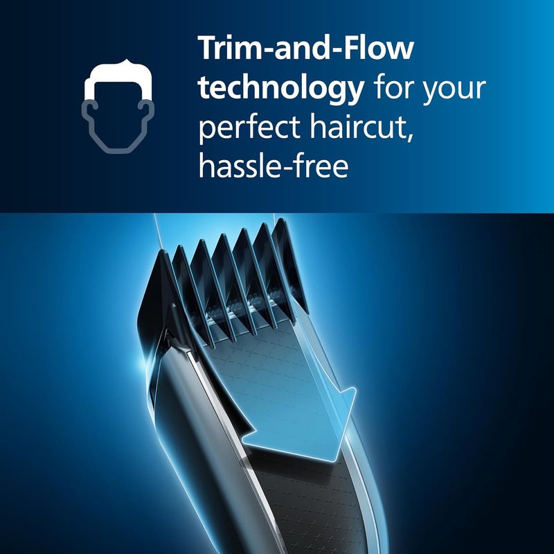 نوريلكو Philips Hair Clipper 3000 Series, Hair and Beard Trimmer, Trim-and-Flow Technology, DualCut Technology, DuraPower, 13 Length Settings, 45 Min. Runtime, Zero Maintenance, Model HC3525/40 - Image 3