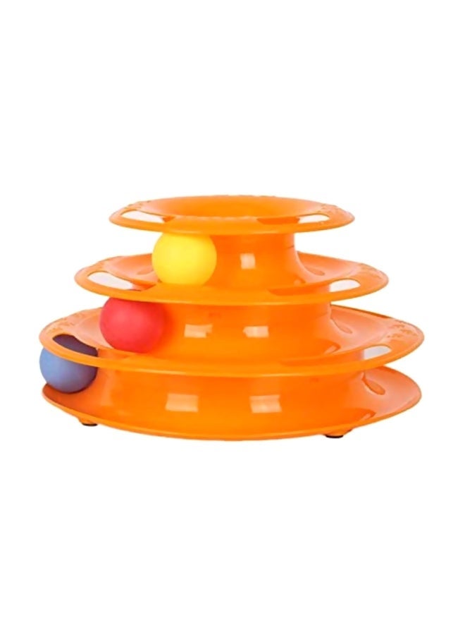 NIBEMINENT Three Level Tower Disc Intelligence Toy Orange/Yellow/Blue - Image 1