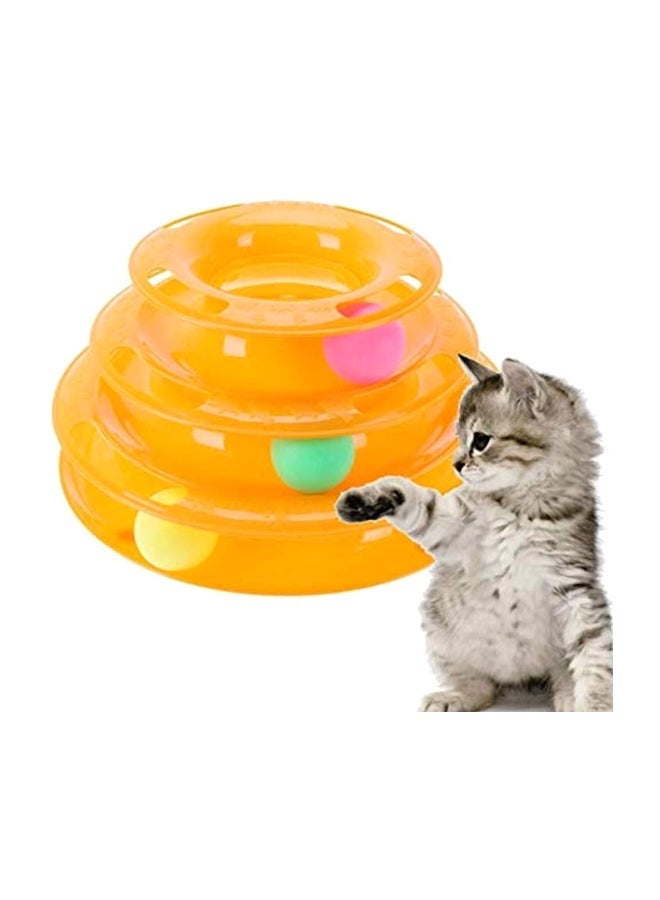 NIBEMINENT Three Level Tower Disc Intelligence Toy Orange/Yellow/Blue - Image 2