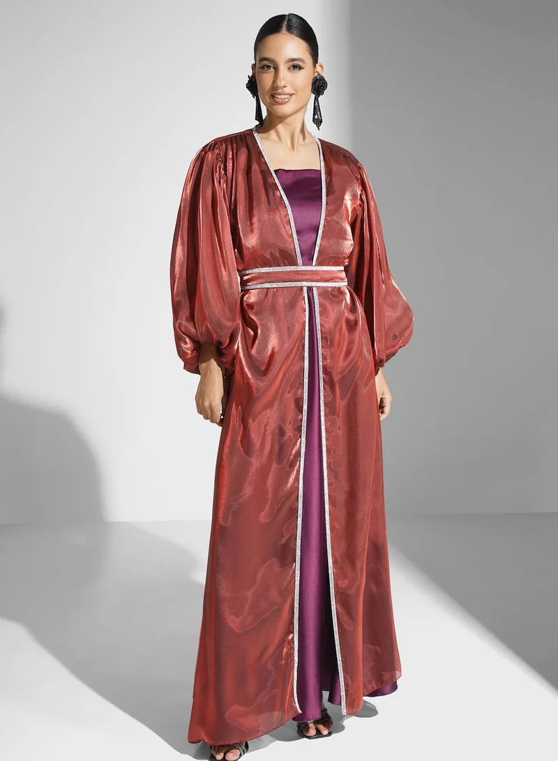 hayas closet Shimmering Overlay Dress