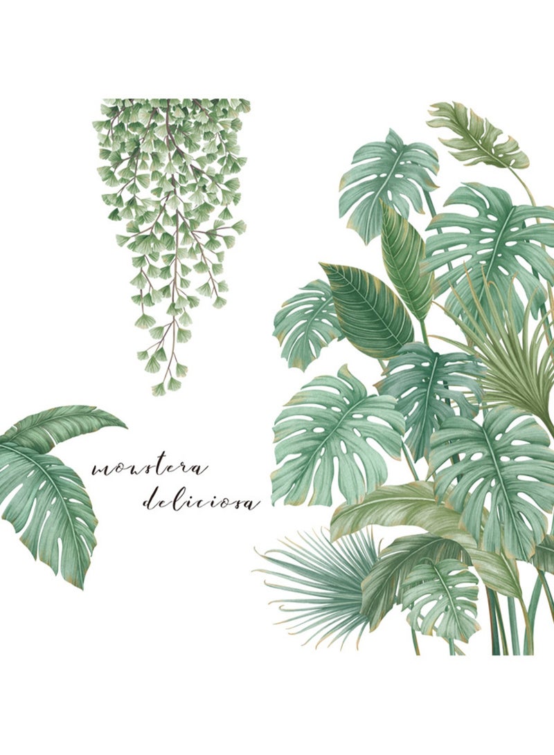Tropical Plants Pastoral Small Fresh Door Decorative Sticker Wall Sticker - Image 1