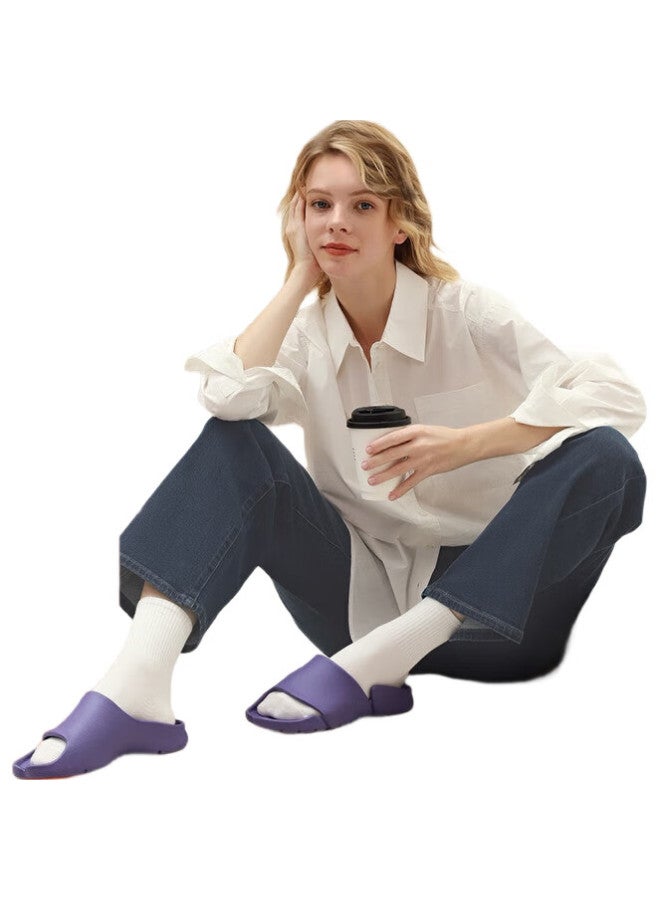 Kenroll Unisex Indoor Outdoor Anti-Slip Buckle Shoes Sports Casual Sandals Iris Purple 39-40 - Image 2