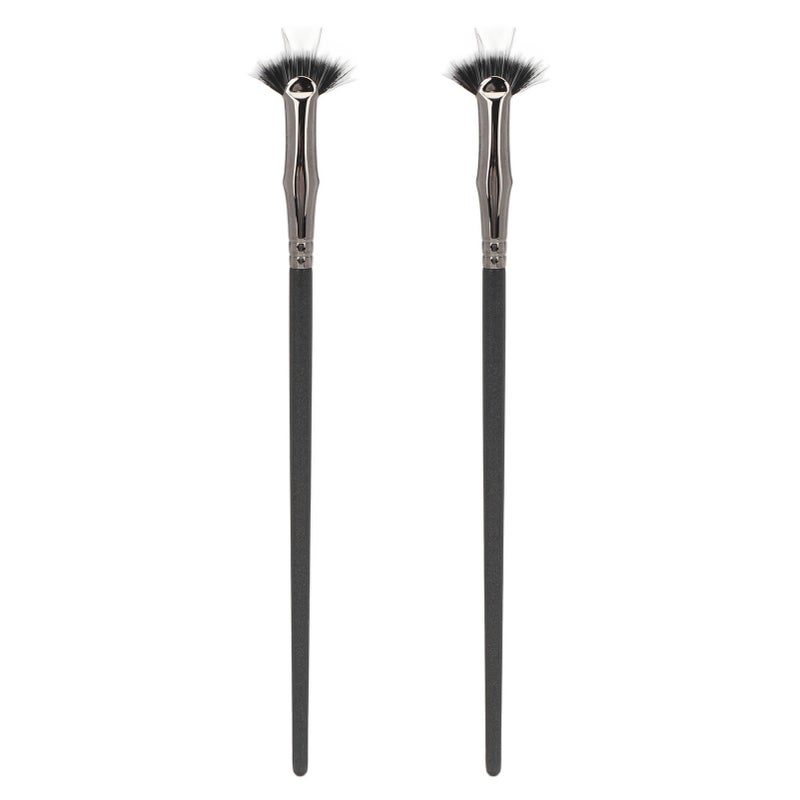 2pcs Mascara Fan Bent Brush Double Layer Prevent Clumping Enhance Lower Lashes Fan Mascara Application Brushes - Image 3