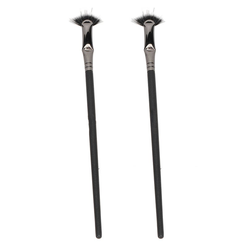 2pcs Mascara Fan Bent Brush Double Layer Prevent Clumping Enhance Lower Lashes Fan Mascara Application Brushes - Image 4