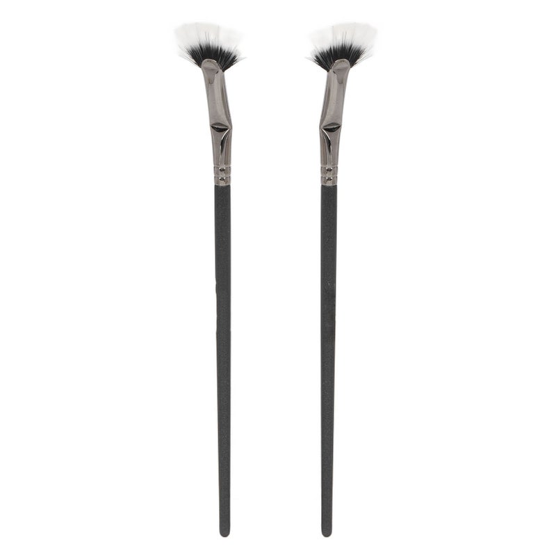 2pcs Mascara Fan Bent Brush Double Layer Prevent Clumping Enhance Lower Lashes Fan Mascara Application Brushes - Image 2
