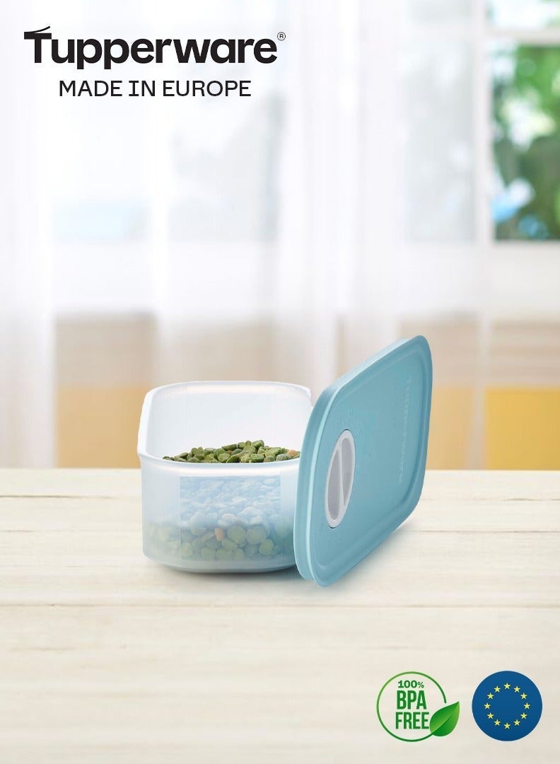 Tupperware وعاء توبراوير المستطيل للحفاظ على الوقت 520 مل - شفاف مع غطاء أزرق - Image 2