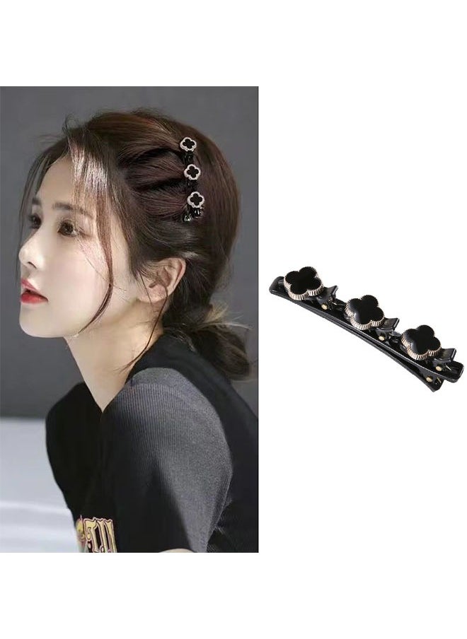 Generic - 1 Pieces Braided Hair Clips for Women Crystal Hair Bands Satin Fabric Hair Clips for Thick Hair - Image 1