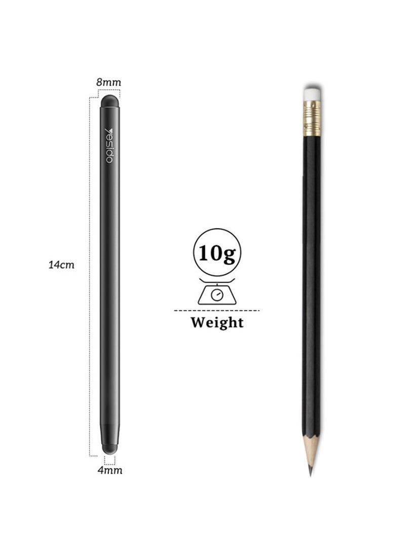 ST01 2 In 1 Capacitive Active Tablet Smart Pressure Touch Screen Stylus Pen For IPad Laptop - Black - Image 4