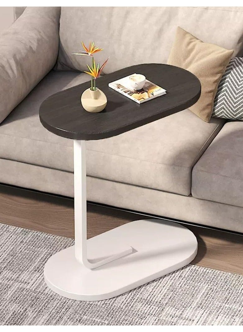 DubaiGallery Side table simple and modern corner sofa aesthetic standing table oval coffee table tea table wood floor design home furniture - Image 1
