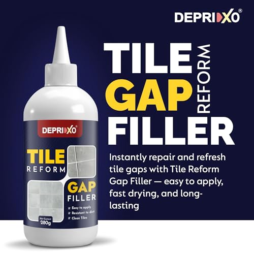 DEPRIXO Tiles Gap Filler Waterproof Sealant | White Cement Grout Paste Tube for Tiles & Walls | Crack Repair Putty for Kitchen & Bathroom by UNIDSC (Tile Gap Filler, 280 ml) - Image 2