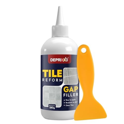 DEPRIXO Tiles Gap Filler Waterproof Sealant | White Cement Grout Paste Tube for Tiles & Walls | Crack Repair Putty for Kitchen & Bathroom by UNIDSC (Tile Gap Filler, 280 ml) - Image 1