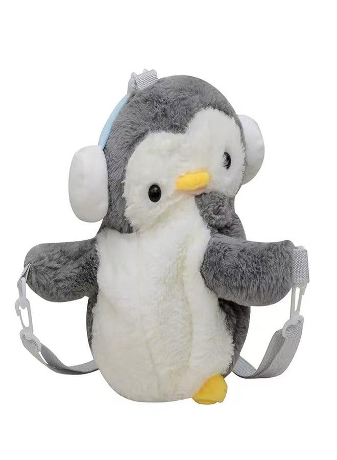 Ueeksry Cute Plush Penguin Shoulder Messenger Bag, Plush Penguin Crossbody Bag, Stuffed Animal Backpack for Women - Image 1