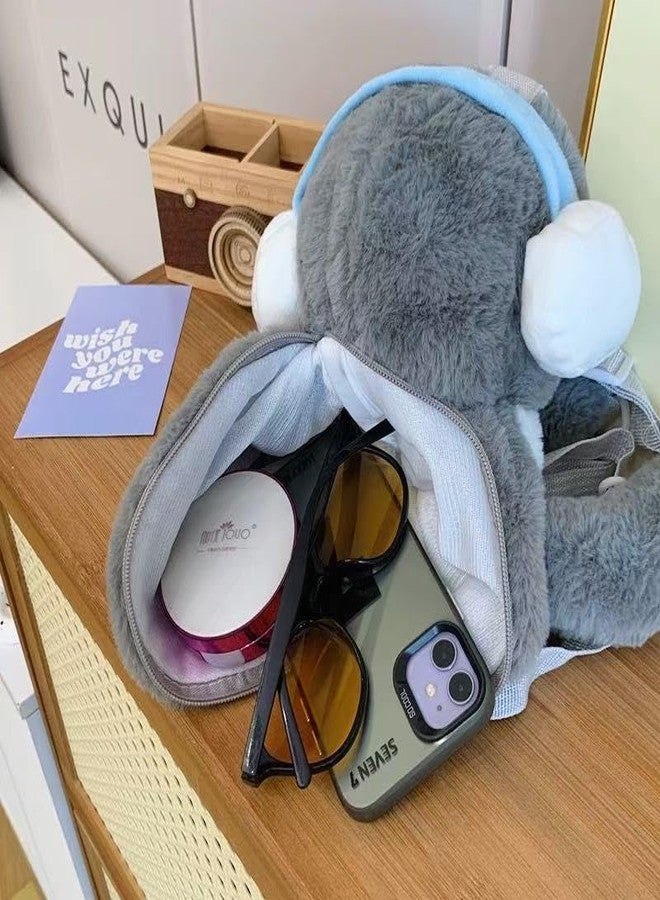 Ueeksry Cute Plush Penguin Shoulder Messenger Bag, Plush Penguin Crossbody Bag, Stuffed Animal Backpack for Women - Image 5