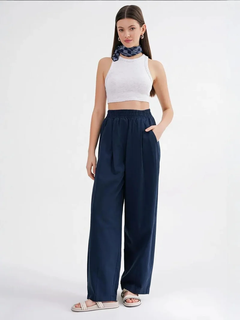 MixRay Mixray Straight Fit Linen Pants