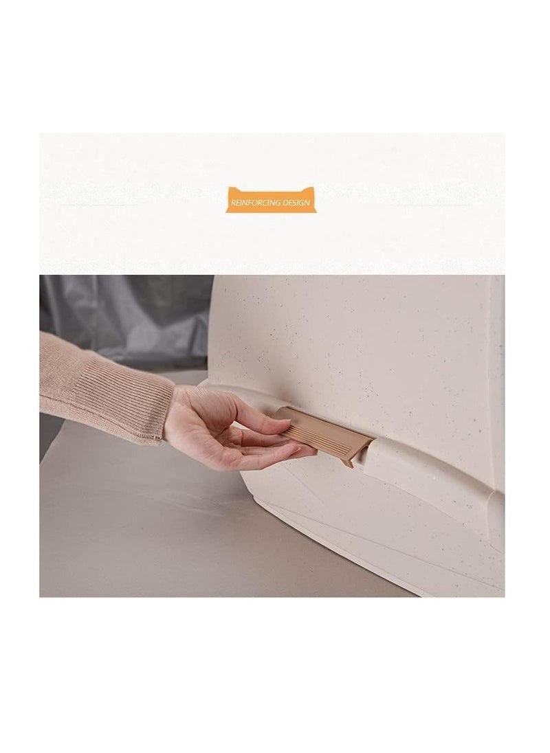 Dubkart - Large Cat Litter Box Closed Cat Toilet Box Pan, Large Hooded Sand Basin Training Kit with Scoop Handle for Cats Kittens Fully Enclosed Splash-Proof Easy to Installation and Clean - Image 1