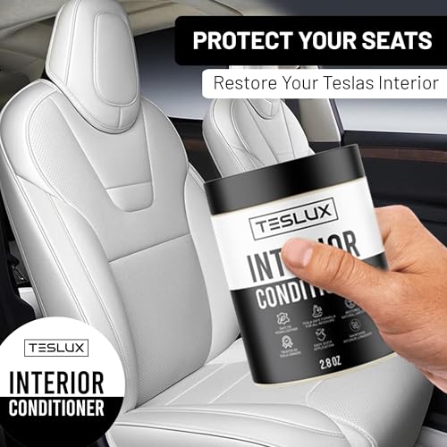 Teslux Interior Conditioner for Tesla White & Black Vegan Leather - Maintain, Protect & Polish - Solution for Interior - Ideal for Seats, Doors, Console, Dash - Accessories for Tesla Model 3, Y, S, X - Image 5