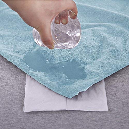 Lithara Terry Cotton Fitted Mattress Protector for Queen/Double Bed | Waterproof & Elastic Band | Ultra Soft & Hypoallergenic Mattress Cover | Size : 60 x 80 Inches (5 x 6.67 Feet) | (Sky Blue) - Image 3
