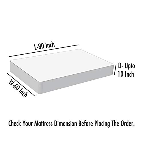 Lithara Terry Cotton Fitted Mattress Protector for Queen/Double Bed | Waterproof & Elastic Band | Ultra Soft & Hypoallergenic Mattress Cover | Size : 60 x 80 Inches (5 x 6.67 Feet) | (Sky Blue) - Image 4