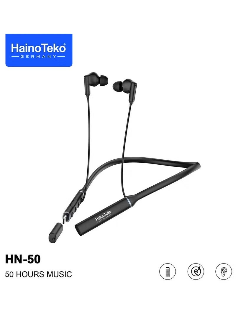 هينو تيكو سماعة أذن لاسلكية بسوار للرقبة من HainoTeko HN50 باللون الأسود - Image 1