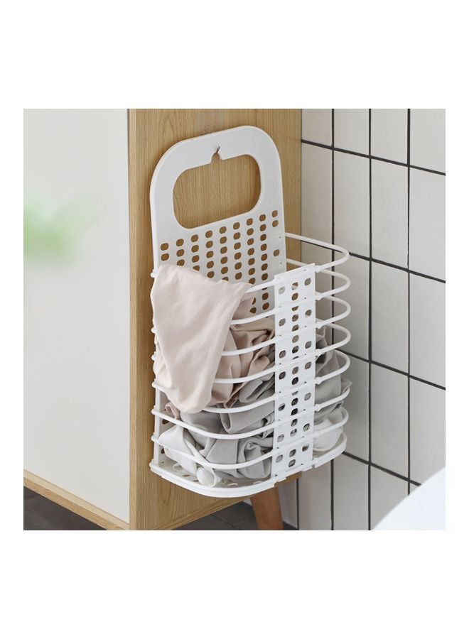 سلة تخزين من البلاستيك قابلة لل أبيض 27x16.5x46سم - Image 5