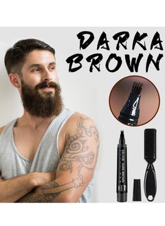 EELHOE Beard Pencil Filler for Men, Beard Pen for Men, Waterproof Beard Filling Pen Kit with Water Proof Beard Filling Pen and Beard Brush Long Lasting Coverage and Natural Looking Dark Brown  - Image 5