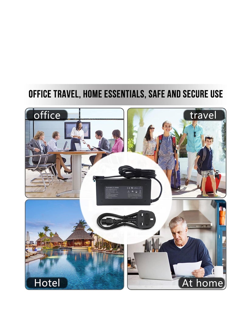 Ntech "NTECH AC Adapter For HP OMEN 150W, 19.5V, 7.7A charger compatible with 15-DC, 17 Pavilion, 15-BC200, 15-BC500, ZBook Studio x360, and 15 G3 G4 G5. 4.5x3.0mm Blue Tip - Image 5