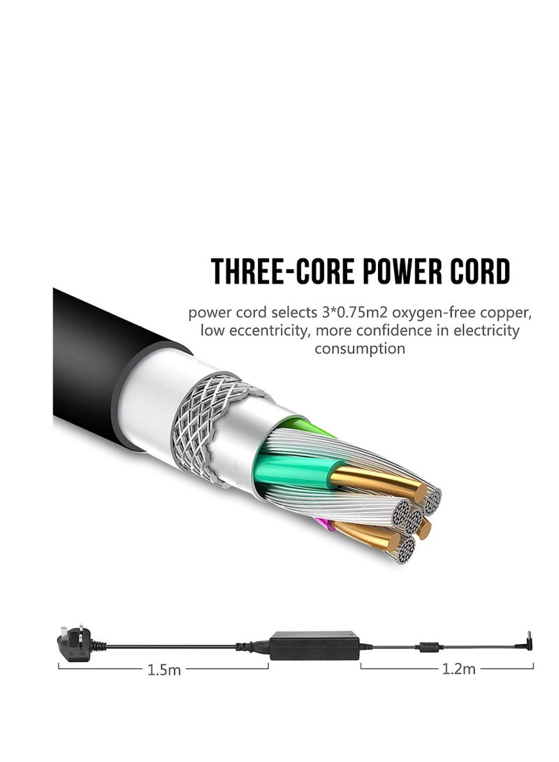 Ntech "NTECH AC Adapter For HP OMEN 150W, 19.5V, 7.7A charger compatible with 15-DC, 17 Pavilion, 15-BC200, 15-BC500, ZBook Studio x360, and 15 G3 G4 G5. 4.5x3.0mm Blue Tip - Image 4