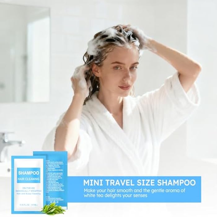 FAOEHN Travel Size Shampoo Packets Bulk Pack of 30,Individually Wrapped 0.35 fl oz (10 ml) Disposable Small Mini Shampoo Gel Pack Toiletries Supplies for Hotel,Guests,Homeless,Charity,Gym - Image 2